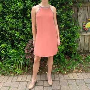 Elegant peach boutique dress